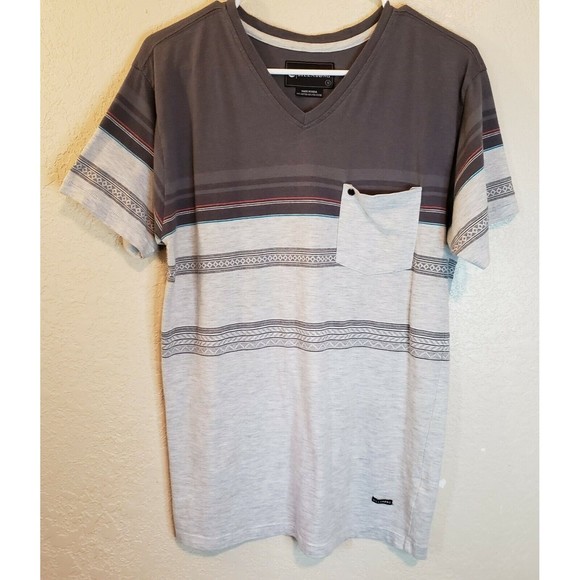 BILLABONG Mens Short Sleeve Shirt, Size Small Navy Grey - Picture 1 of 7